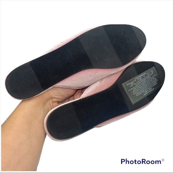 Victoria Secret Rhinestone bow velvet mule slipper - Picture 7 of 7